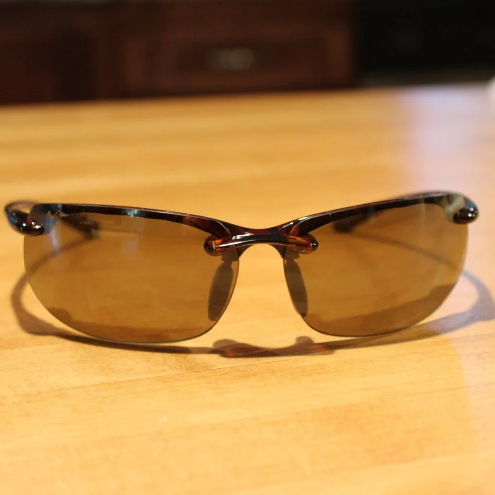 🎉3xHP🎉Maui Jim Banyans Polarized Rimless Sunglasses MJ-412-10 - Picture 7 of 10